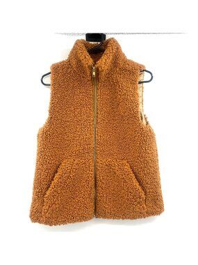 J.Crew Teddy Sherpa Camel Colored Vest Women's XS